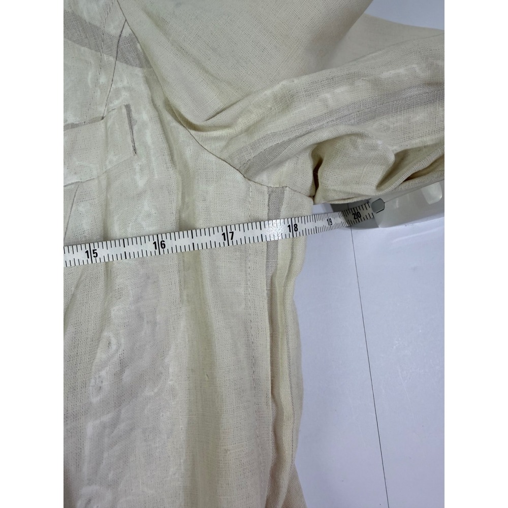 RARE VTG Prada Cream Linen Devore Burnout Blazer Made in Italy * FLAWS * - Picture 5 of 16
